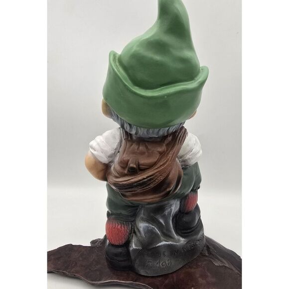 Vintage Garden Gnome Mountaineer Hiker Dwarf 11" Rubber Figure Made West Germany - Picture 7 of 11